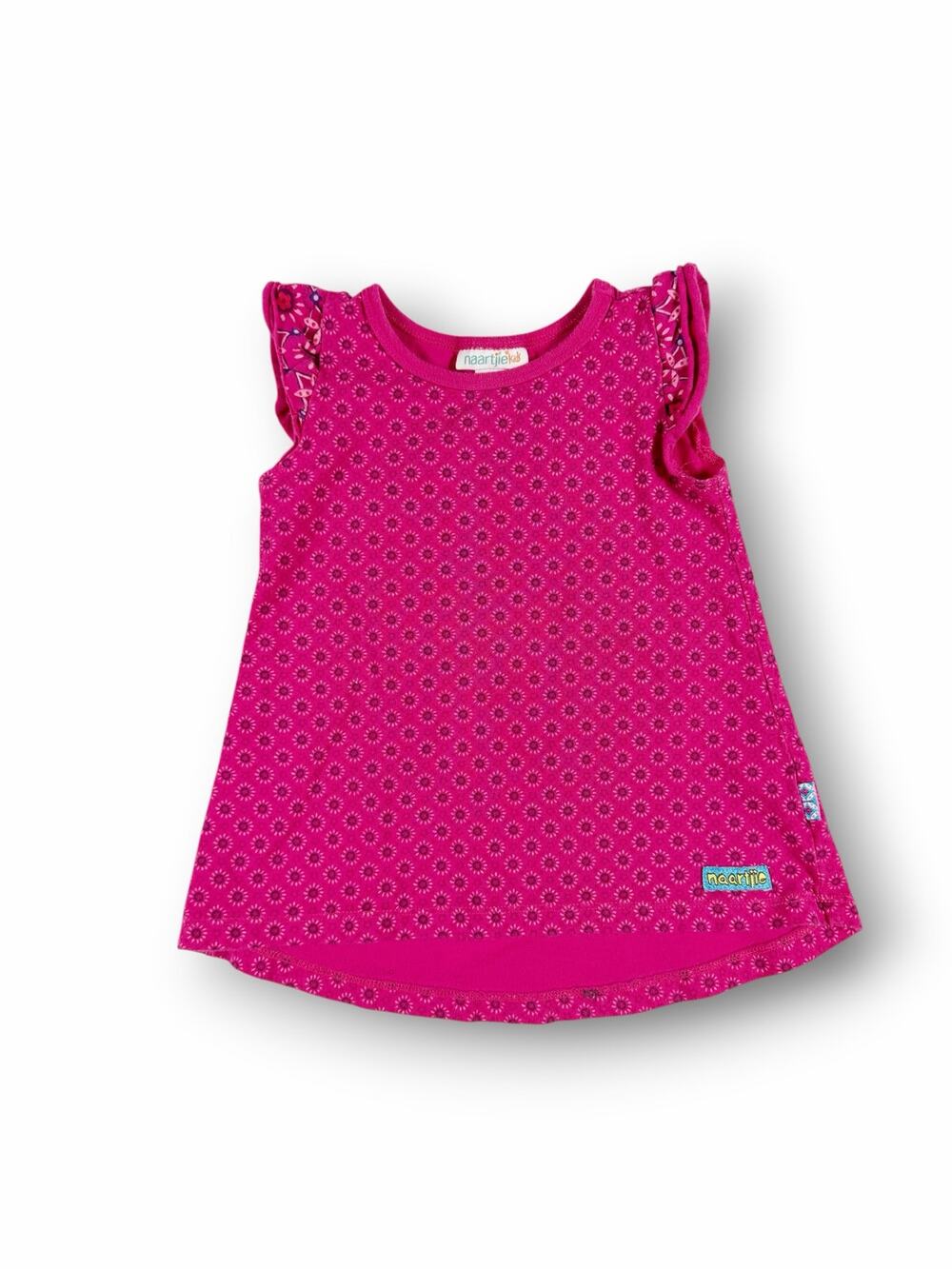 Naartjie Kids Pink Ruffle Sleeve Tank Top Size 12–18 Months